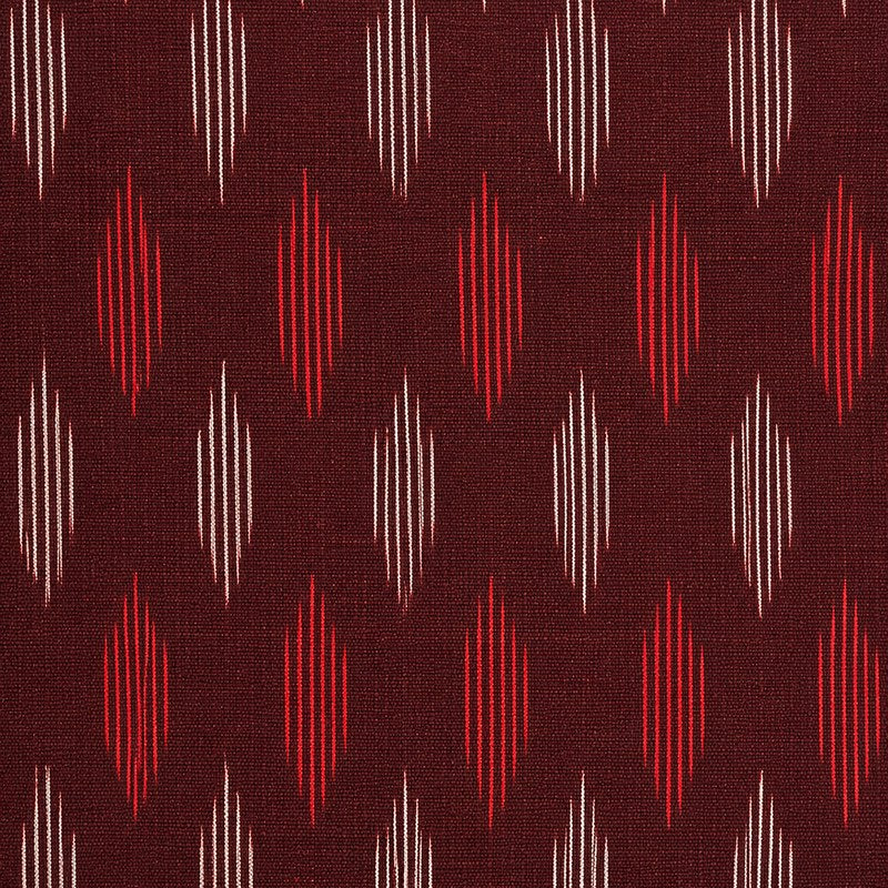 Ikkat Maroon hand block-printed fabric
