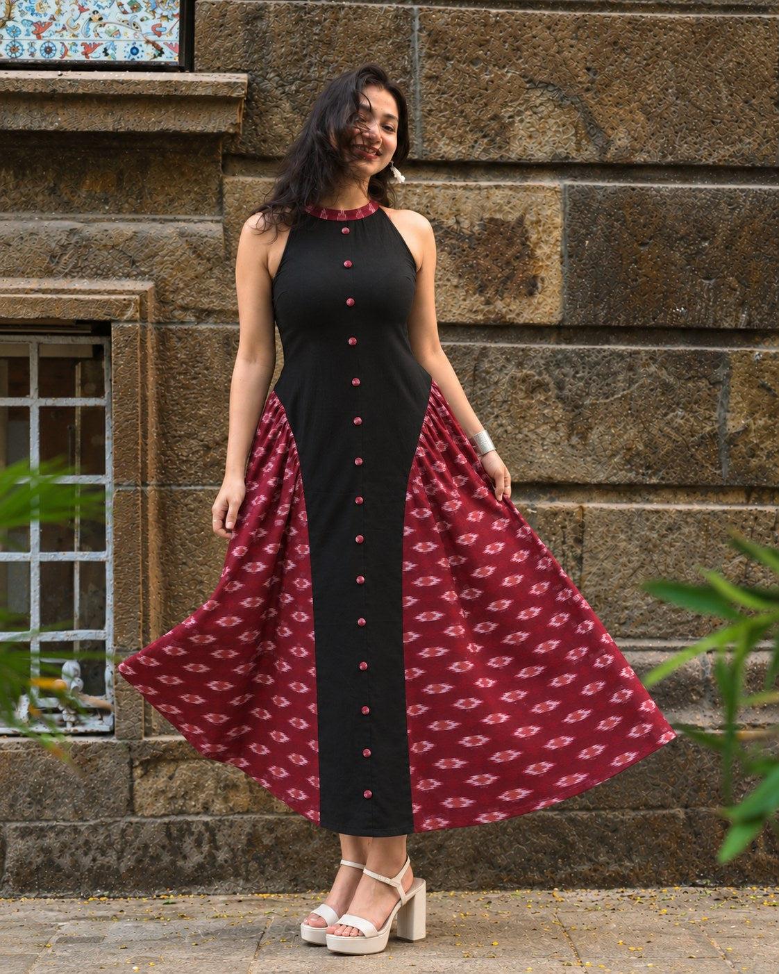 Shiuli Long Dress in Black by Hiya, view 2