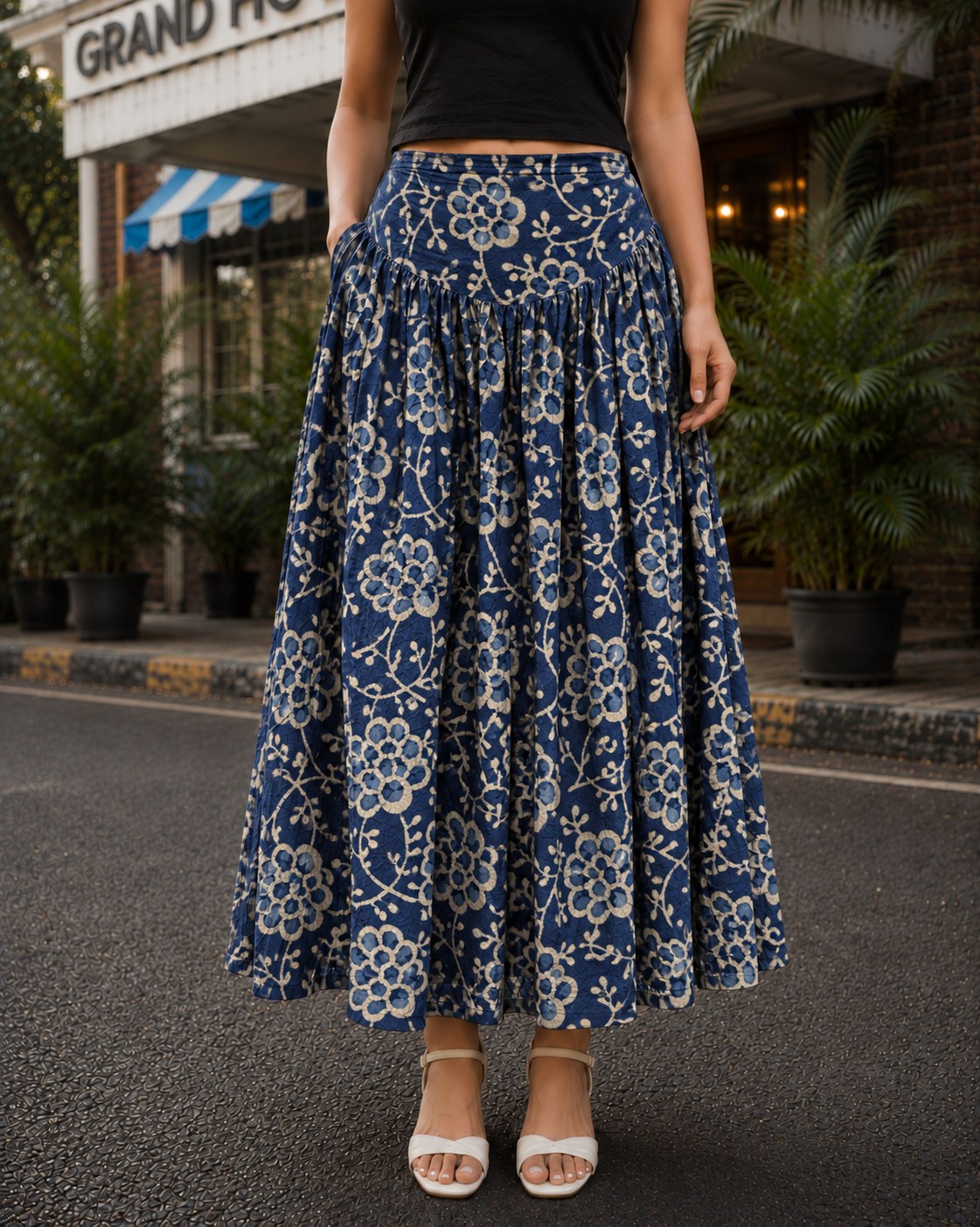 Myra Long Skirt by Hiya, view 3