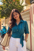 Kuhu Tie-Up Shirt by Hiya, view 1