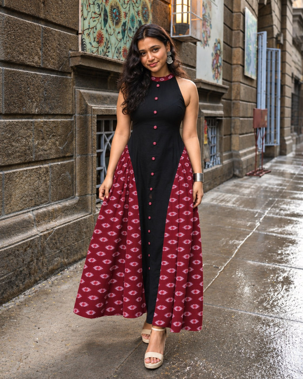 Shiuli Long Dress in Black by Hiya, view 1