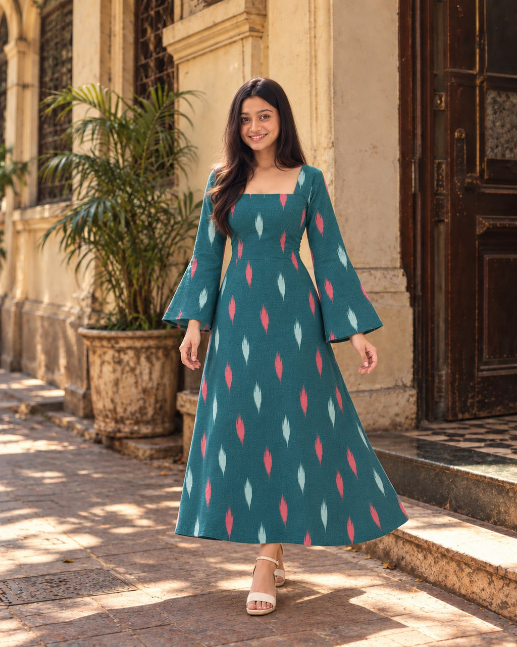 Malti Square-Neck Dress by Hiya, view 2