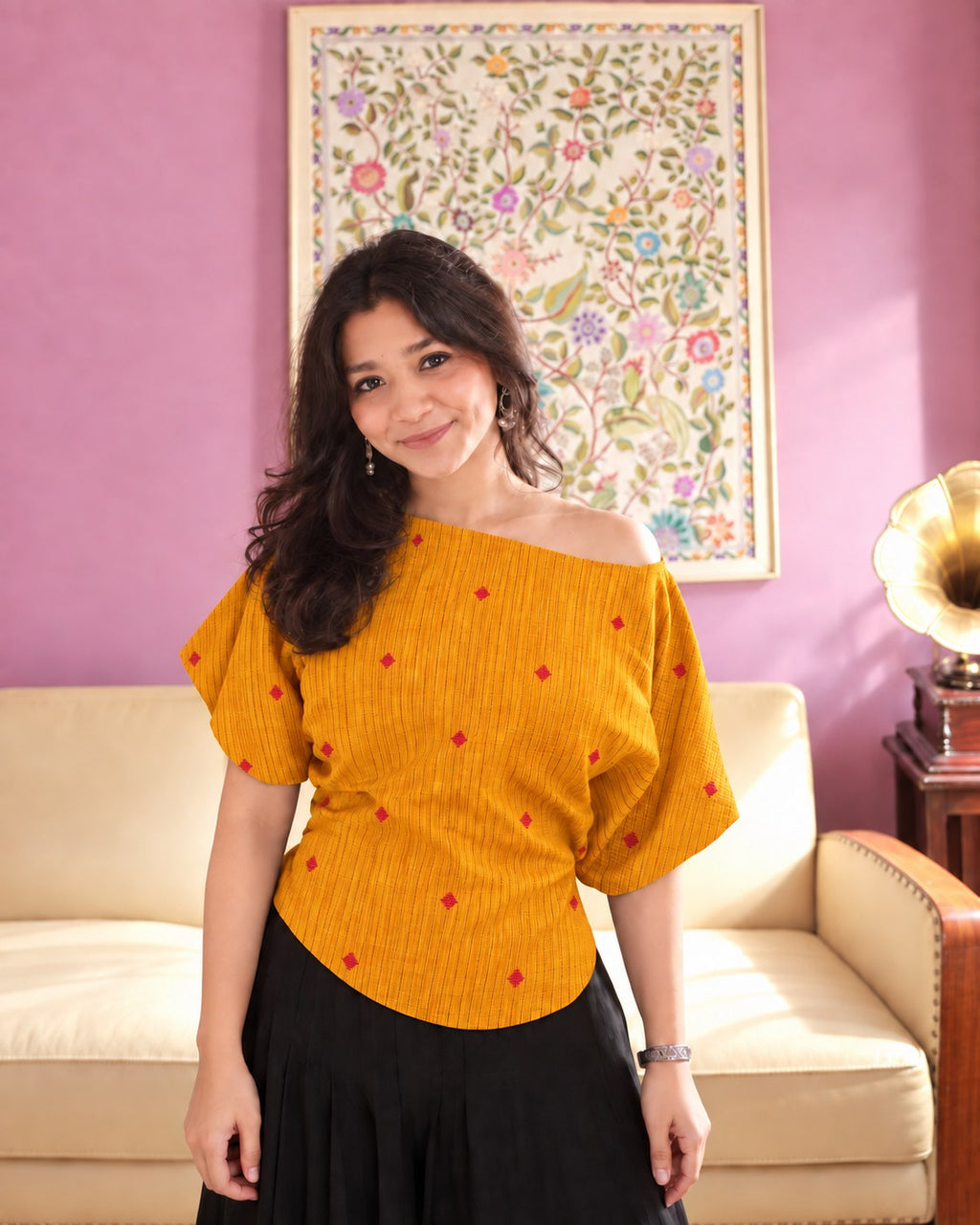 Aanya Drop Shoulder Top by Hiya, view 1