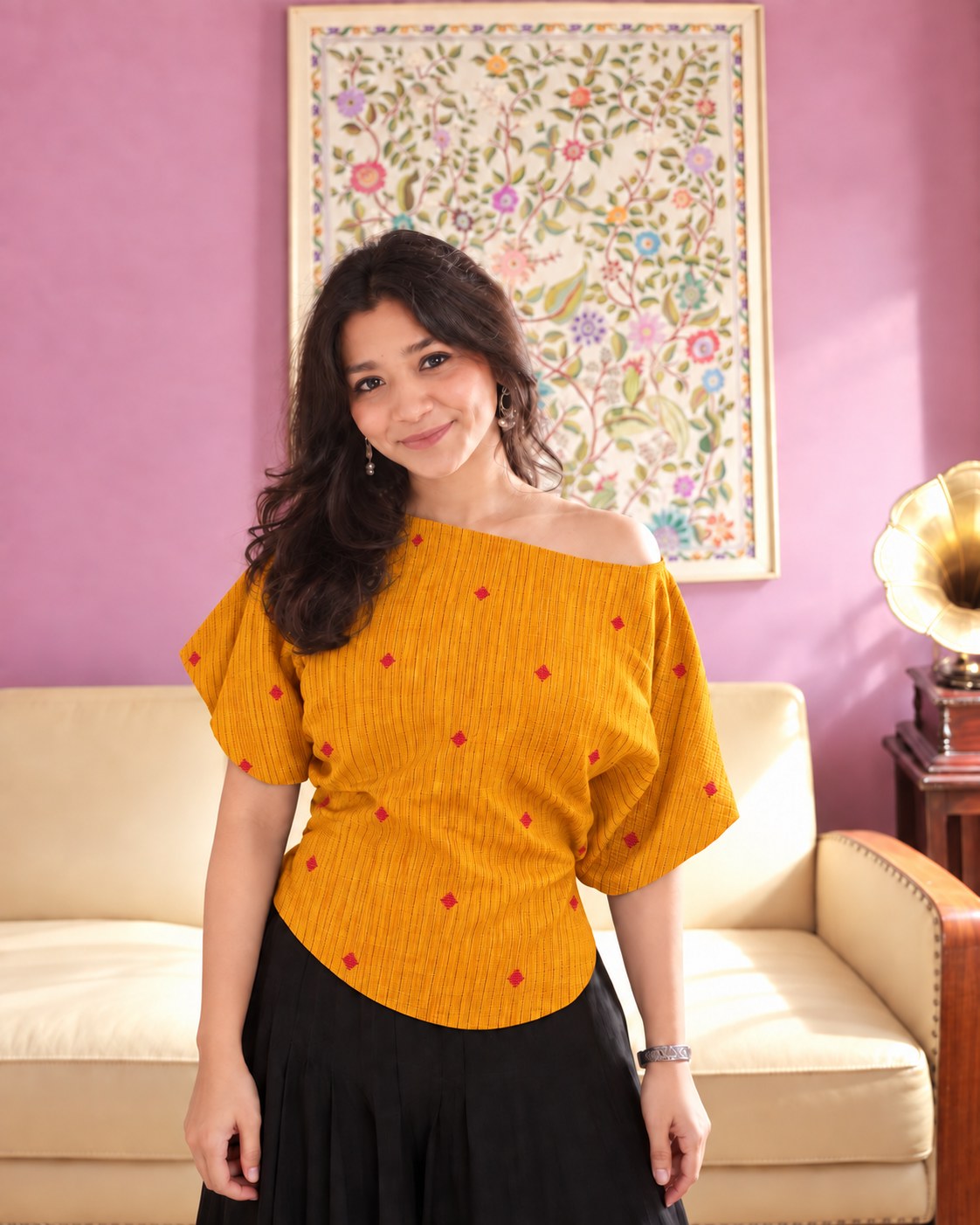 Aanya Drop Shoulder Top by Hiya, view 1