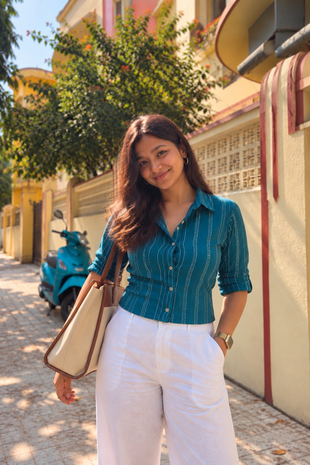 Kuhu Tie-Up Shirt by Hiya, view 3