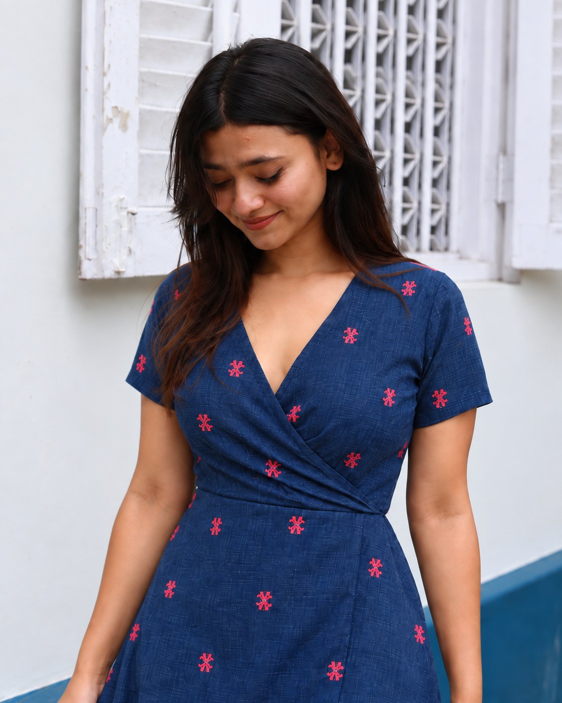Charu Wrap Dress by Hiya, view 2
