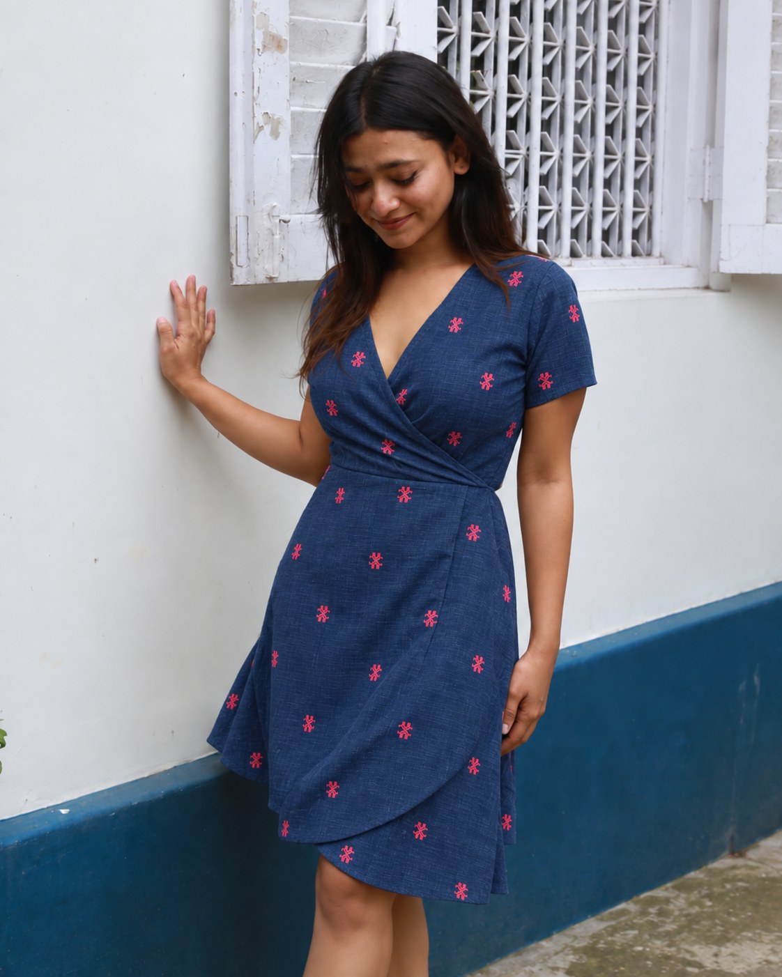 Charu Wrap Dress by Hiya, view 1