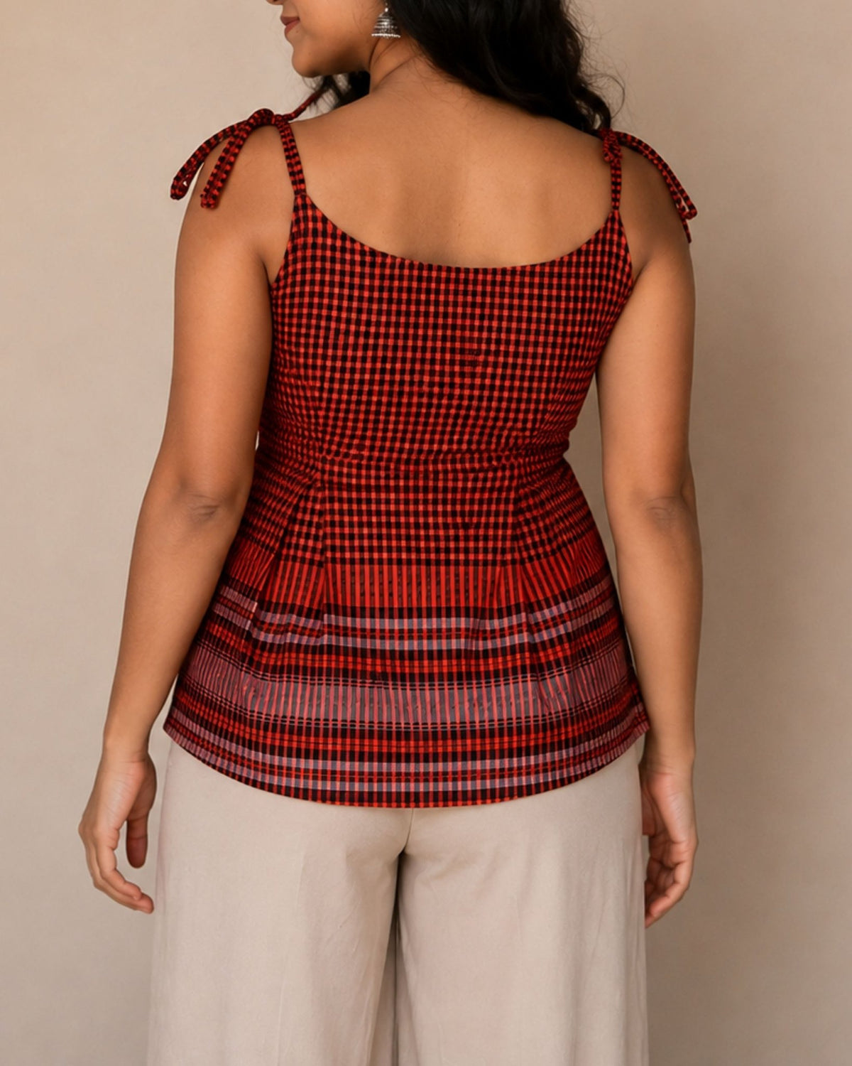 Gamcha Top in Orange, view 3