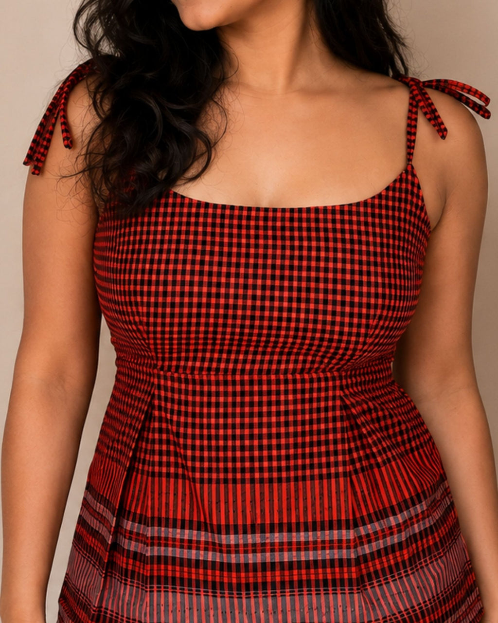 Gamcha Top in Orange, view 4