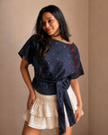 Indigo-Ajrakh Top, view 2