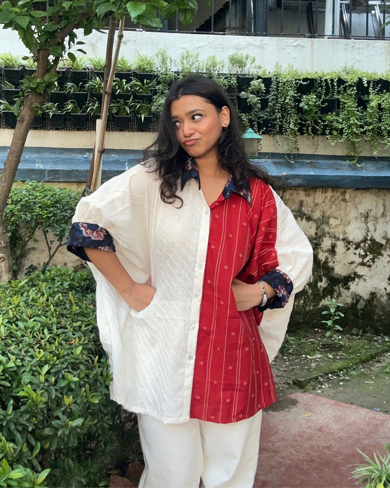 Oversized Patchwork Shirt, view 2
