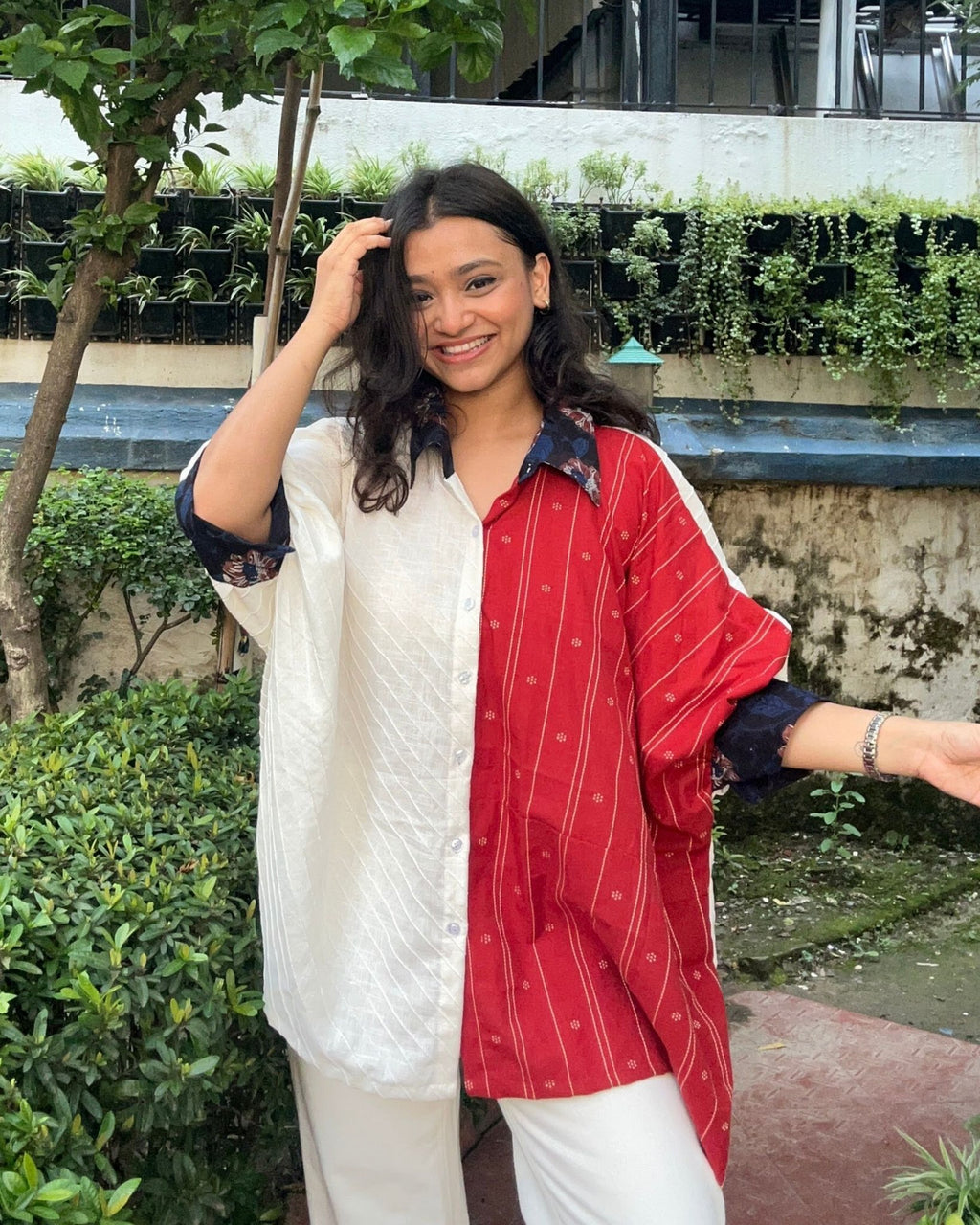 Oversized Patchwork Shirt, view 4