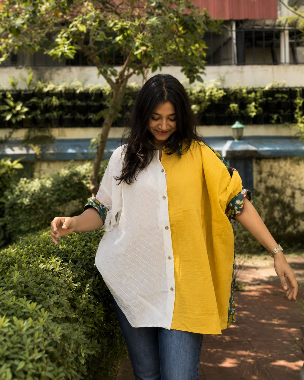 Oversized Patchwork Shirt, view 7