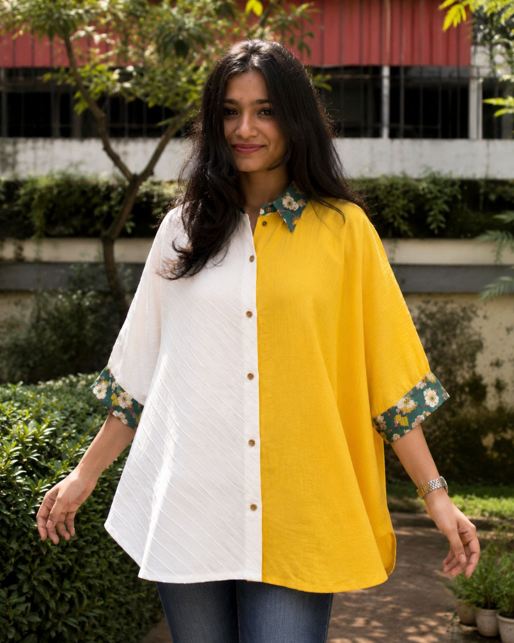 Oversized Patchwork Shirt, view 8