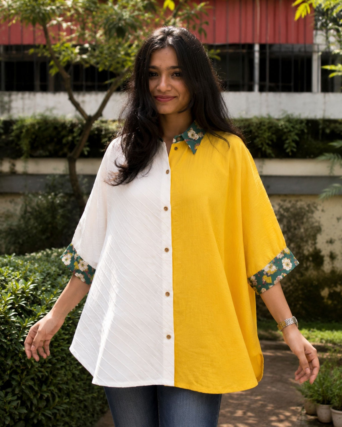 Oversized Patchwork Shirt, view 8