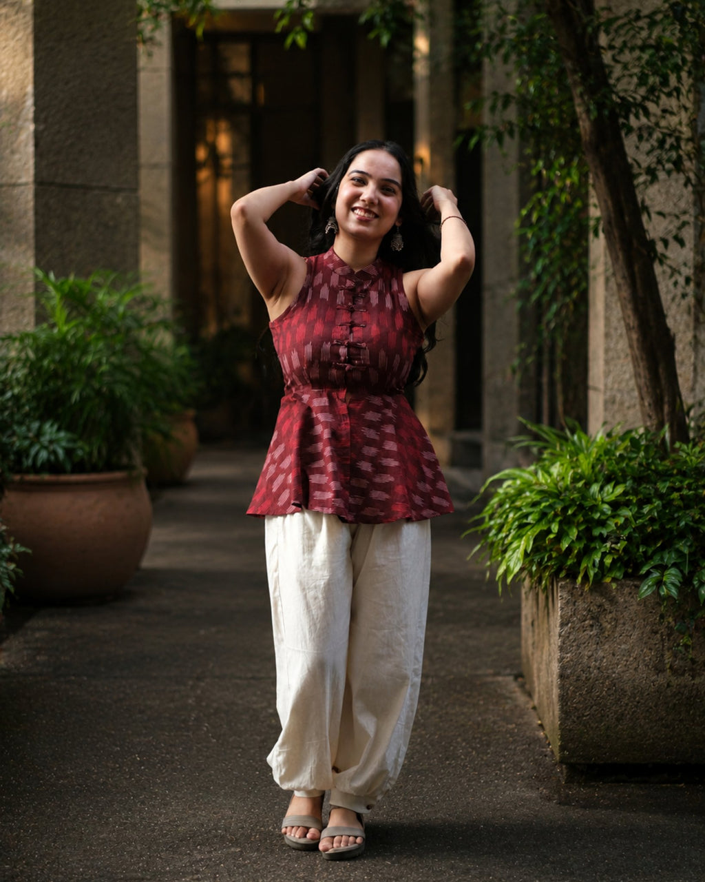 Raisa Peplum Top, view 3