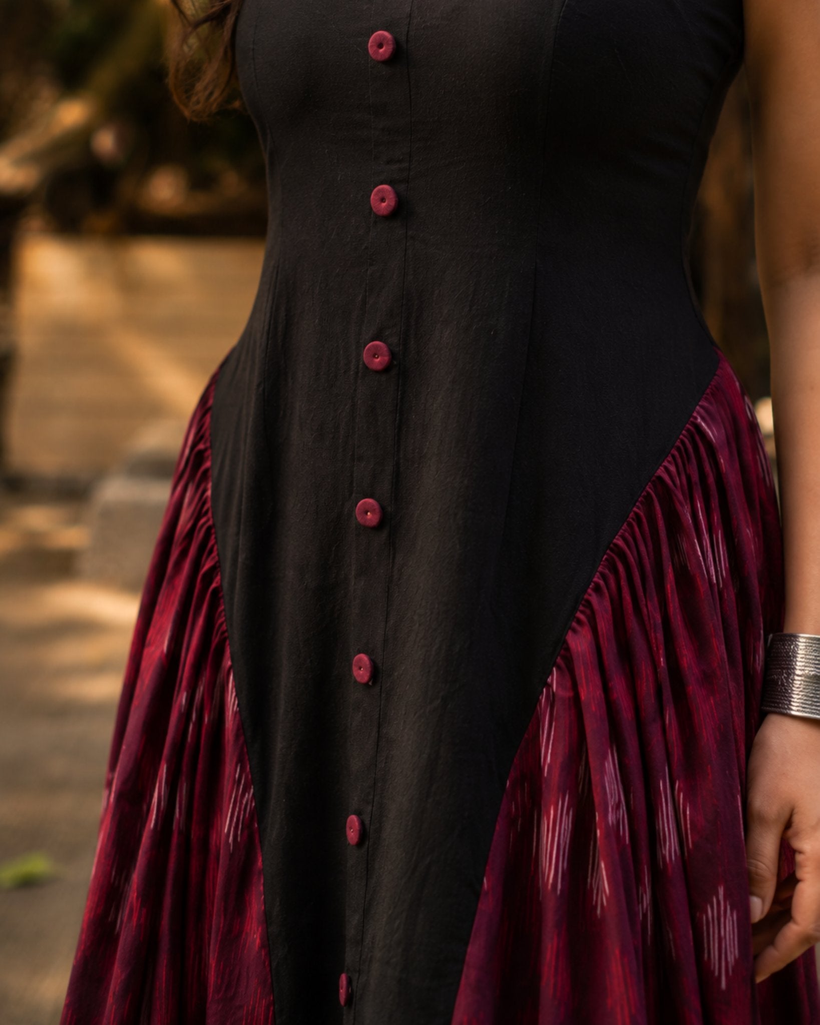 Shiuli Long Dress in Black, view 2