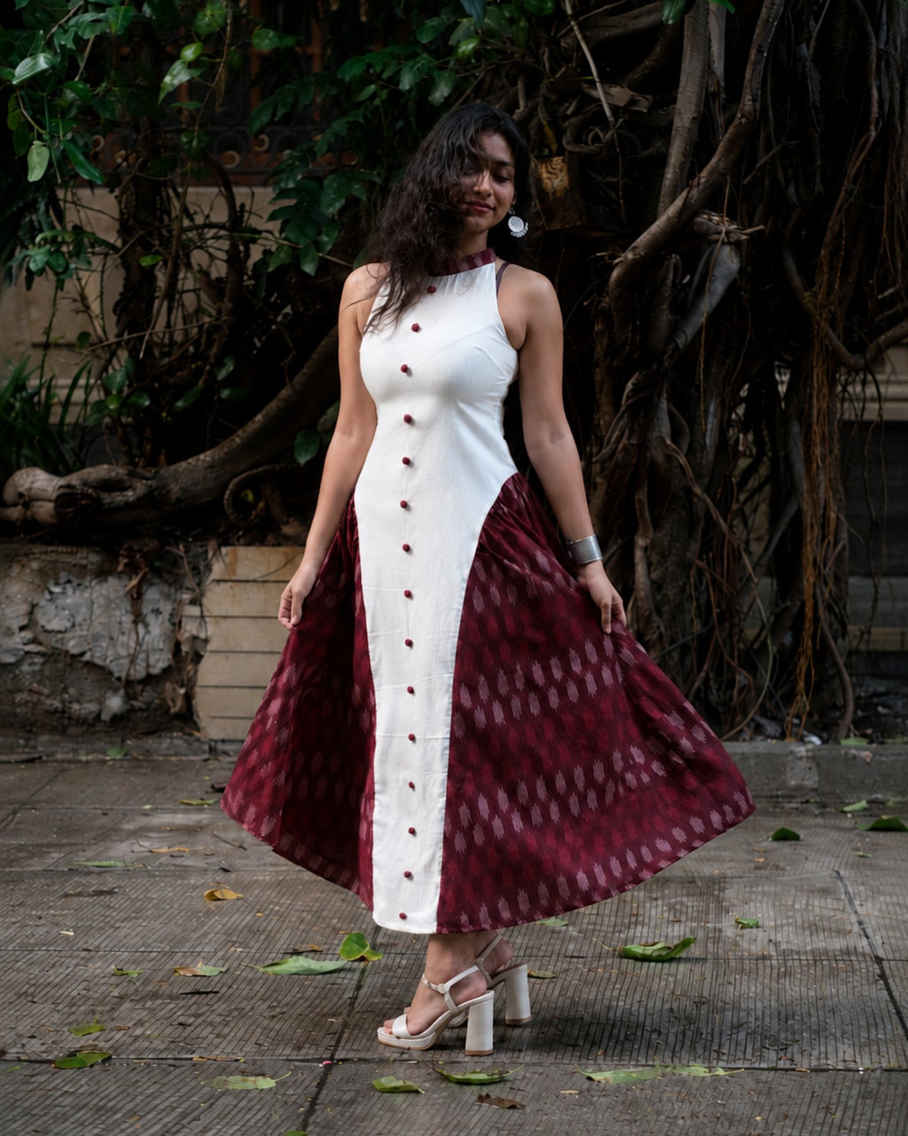 Shiuli Long Dress in White, view 1