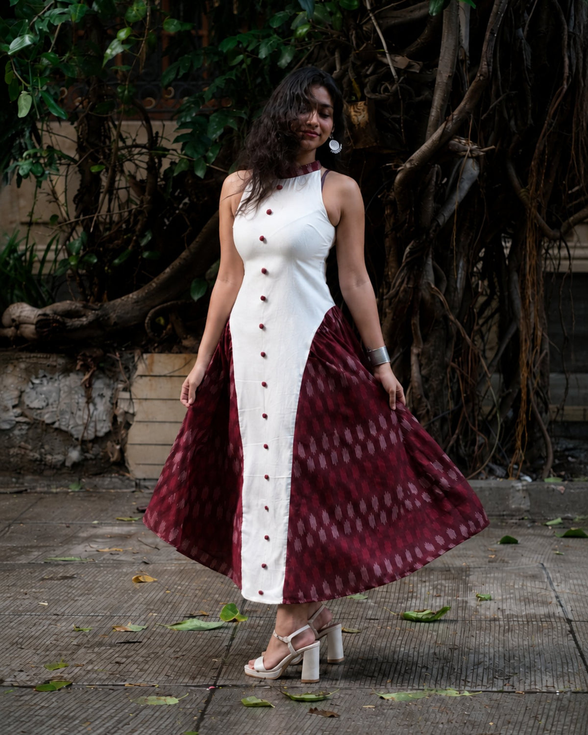 Shiuli Long Dress in White, view 1
