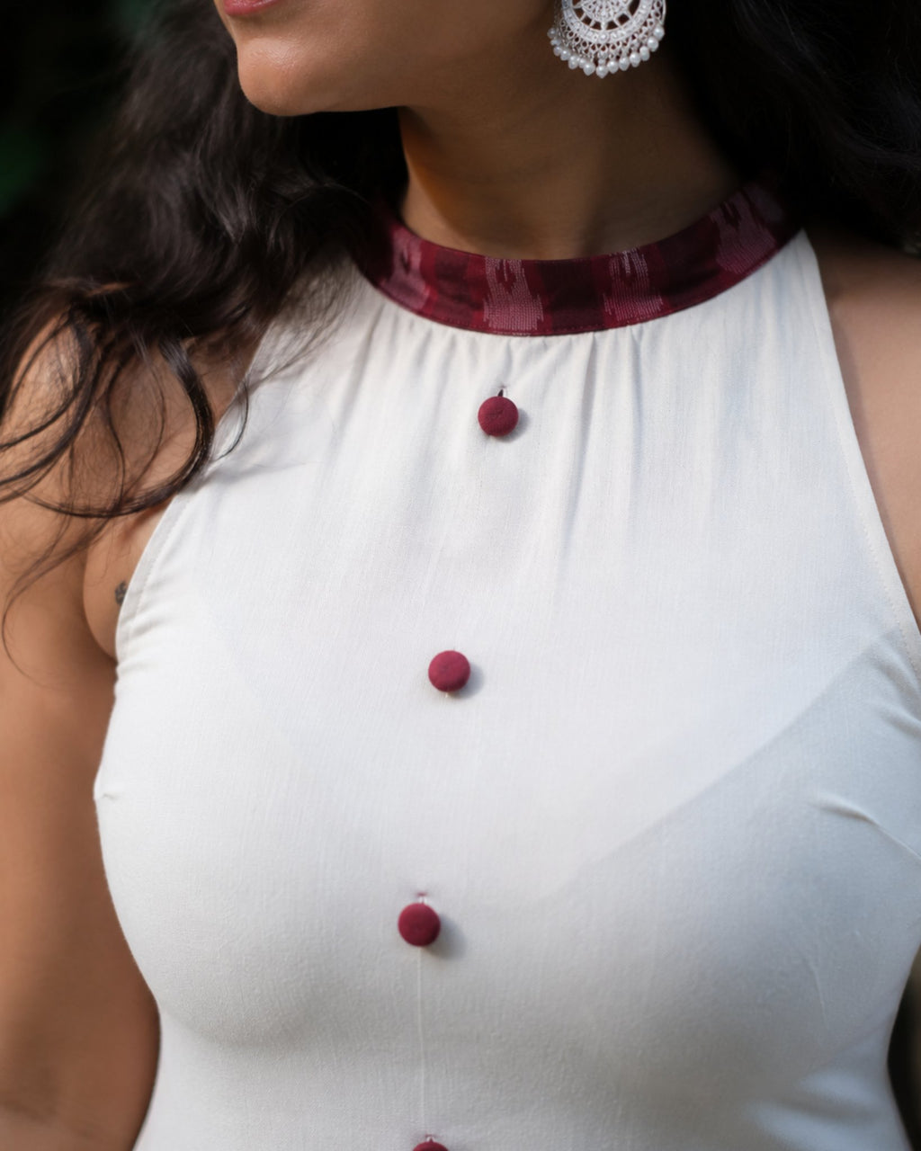 Shiuli Long Dress in White, view 2